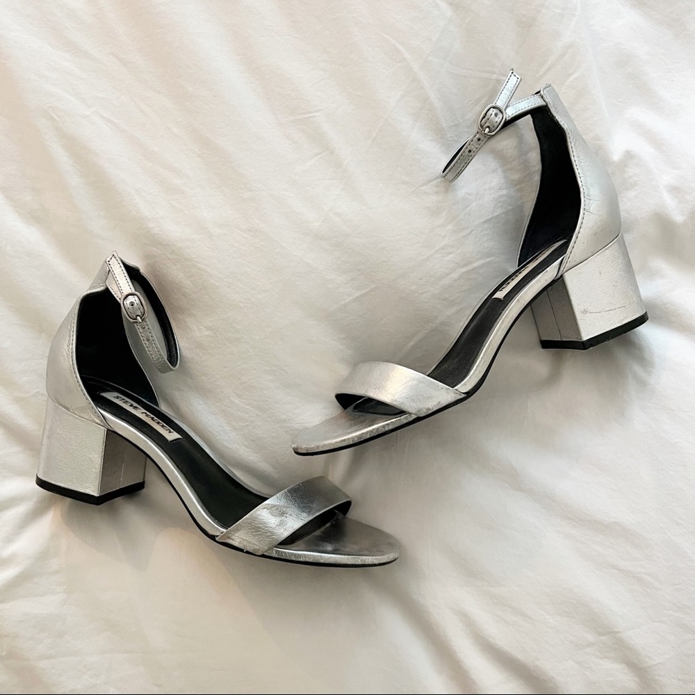 Steve Madden Silver Heels